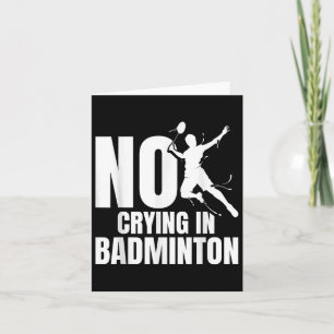 Cartão Raquete de Badminton Sem Choro Peteca Jogador Badm