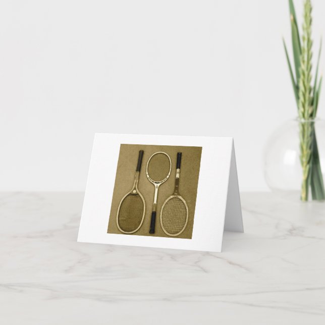 Cartão Raquetes antigas (Frente)