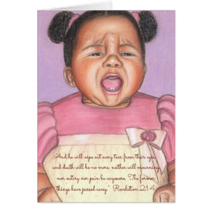 Cartão Rasgo da limpeza dos olhos & do Outcry~Scripture