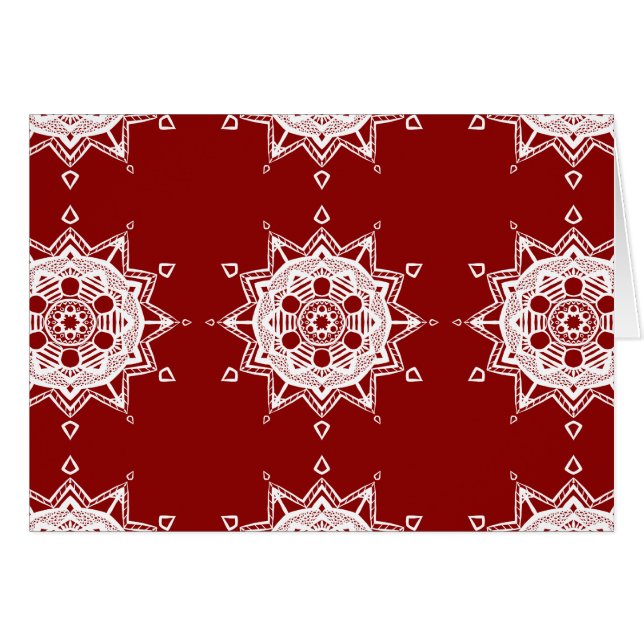 Cartão Raspberry Mandala (Frente Horizontal)