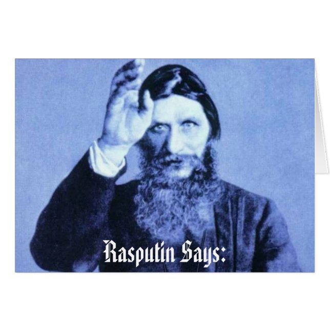 Cartão Rasputin Diz: (Frente Horizontal)