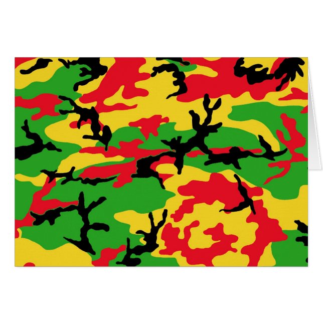 Cartão Rasta coloriu a camuflagem (Frente Horizontal)