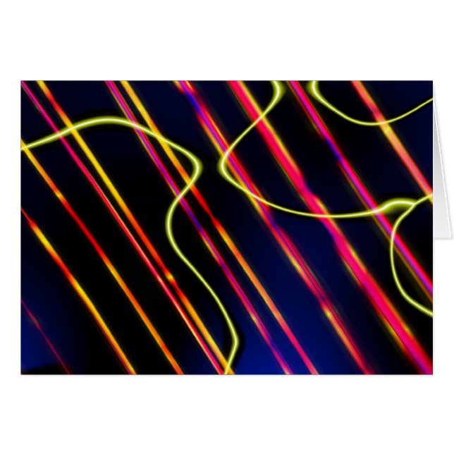 Cartão Rastreios de luz OVNI (Frente Horizontal)