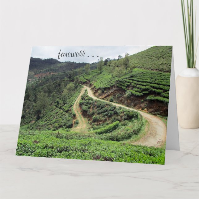 Cartão rastro de despedida grande (Frente)