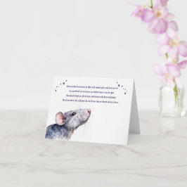 Cartão Rat Sympathy Condolences Heaven Loss of Pet Rat