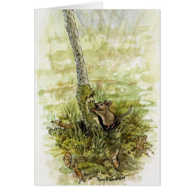 Cartão Rato com musgo (Frente)