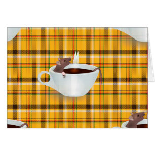 Cartão rato de café