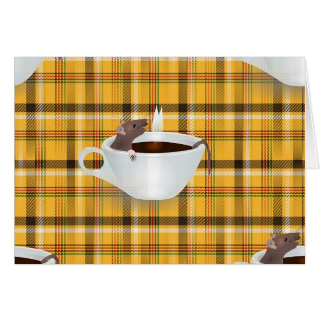 Cartão rato de café (Frente Horizontal)