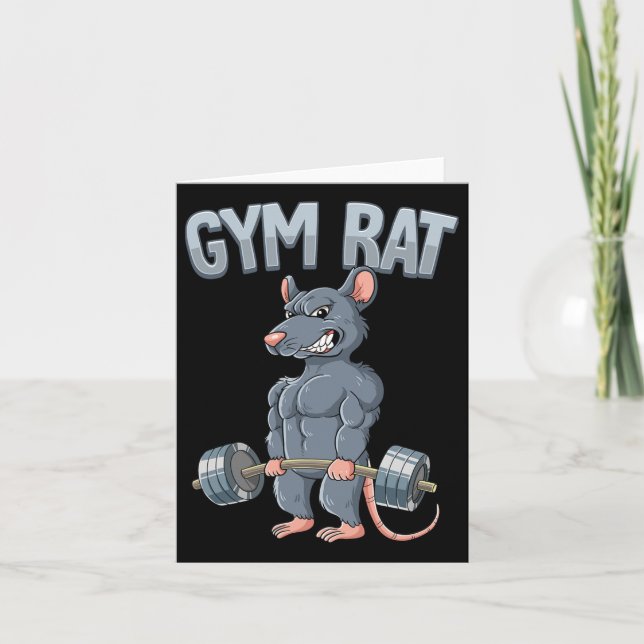 Cartão Rato de Gym com Formação de Peso (Frente)