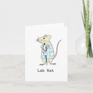 Cartão rato de laboratório de ciência genética