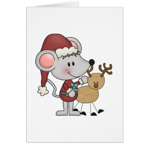 Cartão Rato do Natal e