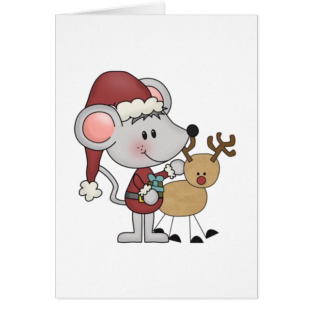 Cartão Rato do Natal e (Frente)