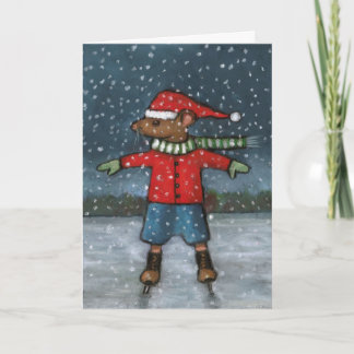 Cartão Rato em Skates: Neve: Feliz Aniversário Super Estr