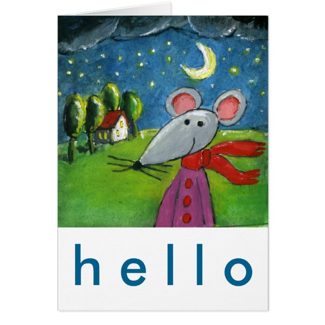 Cartão Rato noturno (Frente)