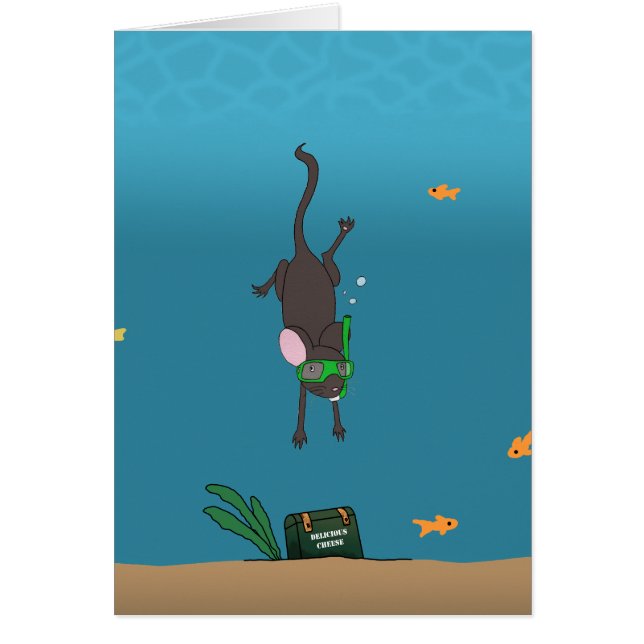 Cartão Rato Snorkeling (Frente)