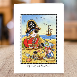 Cartão Ratos Piratas Brancos de Gato Dobrados