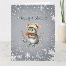 Ratozinho de Inverno Fofo com Frutas