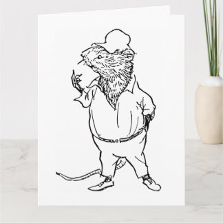 Cartão Ratty - Wind In the Willows (1908 Illustration)