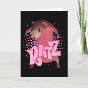 Cartão Ratz Diversão Rato Rato Meme Homens Mulheres Hallo