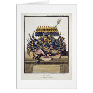 Cartão Ravana, rei do demónio de Ceilão, 'da viagem Ind