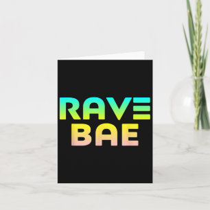 Cartão Rave Bae - Festival de Música Edm de Citação Raver