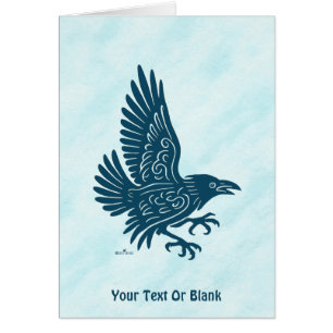 Cartão Raven azul dançante