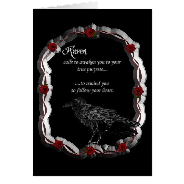 Cartão Raven Calling (Frente)