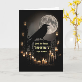Cartão Raven Happy Halloween Cote de Edgar Allan Poe