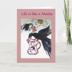 Cartão Raven Loves Mochas