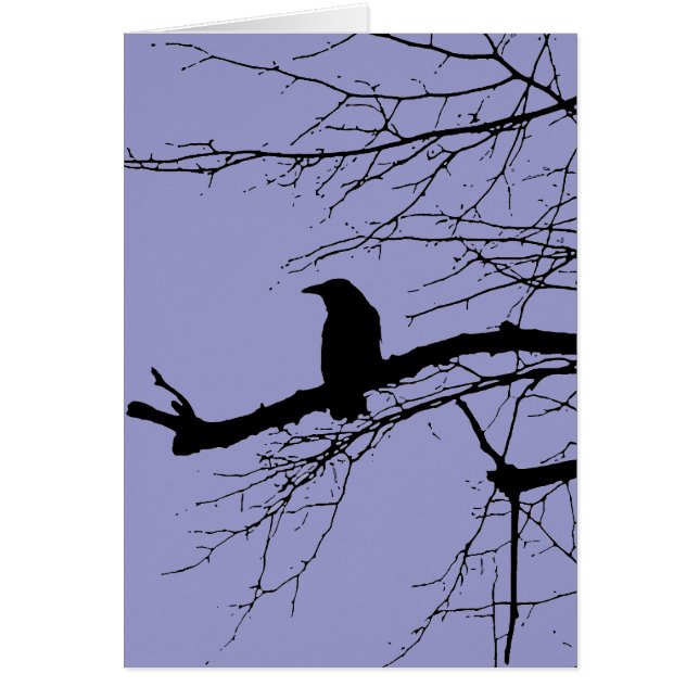 Cartão Raven na árvore (Frente)