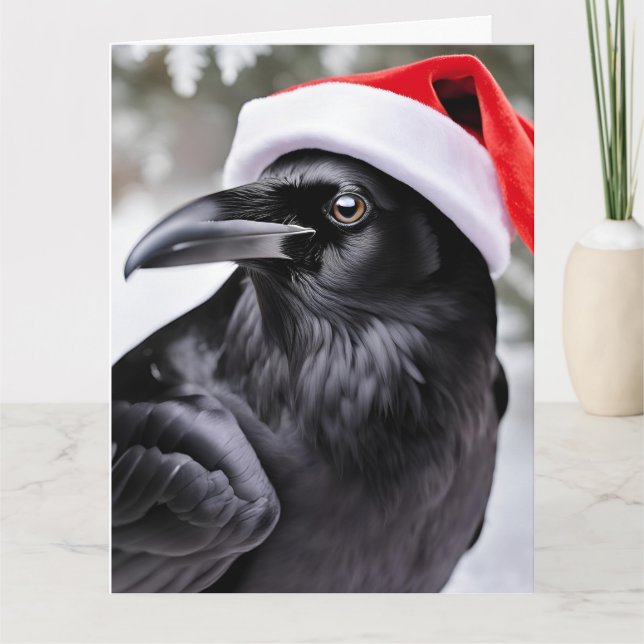 Cartão Raven no Natal (Frente)