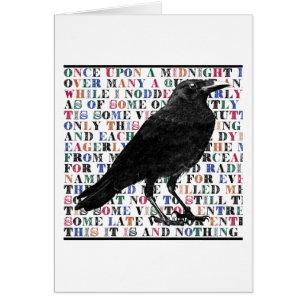 Cartão Raven Poem Edgar Allan Poe