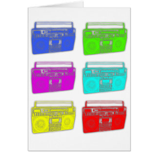 Cartão Raver da cor de BOOMBOX multi