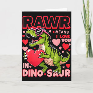 Cartão Rawr Significa Que Eu Te Amo Em Dia Dos Namorados 