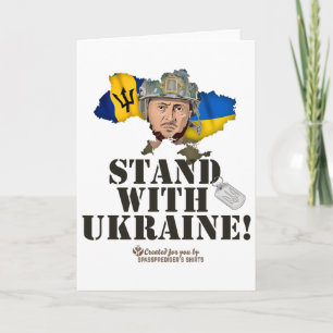 Cartão Rdos Apoia a Ucrânia Bandeira Zelensky Rdos