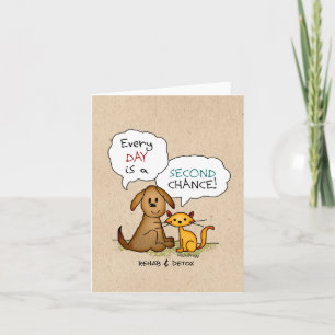 Cartão Reabilitação & desenhos animados da