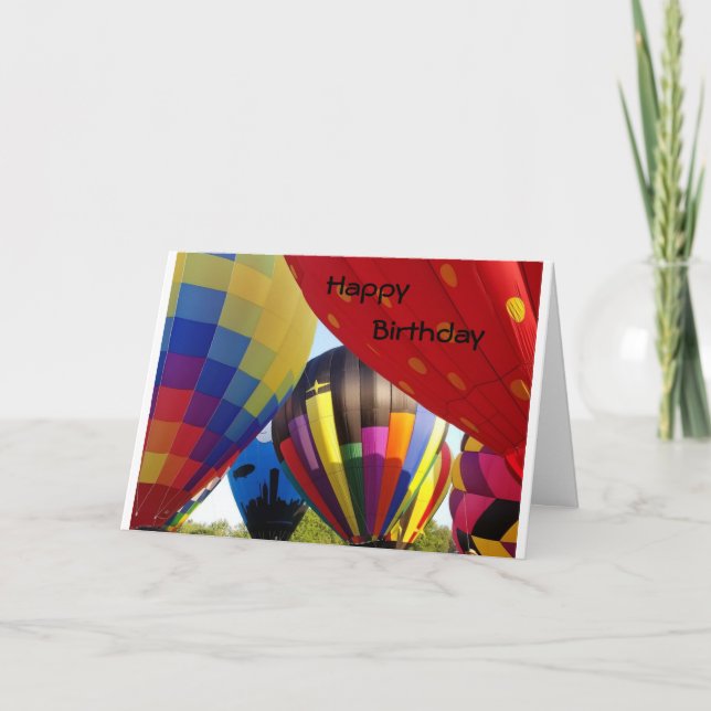 CARTÃO **REACH PARA O CÉU** LONGE / TENHA UM ANIVERSÁRIO  (Frente)