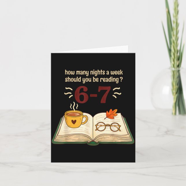 Cartão Read 6–7 Nights Funny Reading  (Frente)