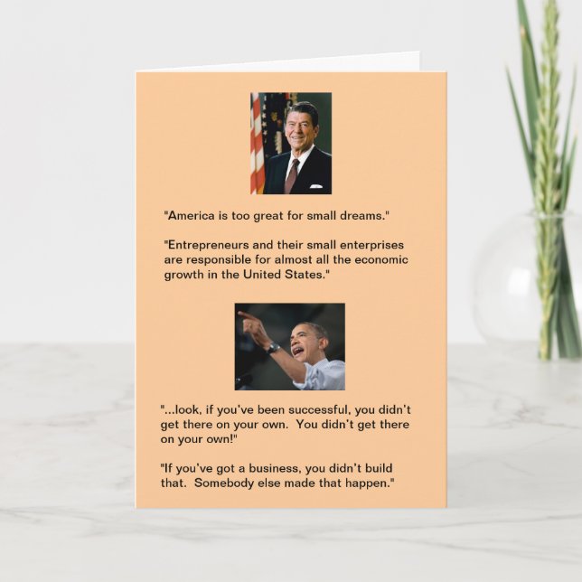 Cartão Reagan contra Obama (Frente)