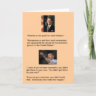 Cartão Reagan contra Obama