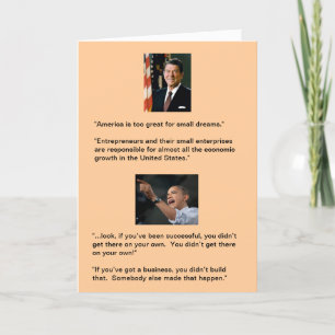 Cartão Reagan versus Obama