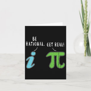 Cartão Real Be Rational Engraçado Math Memth Nerd Pi Day