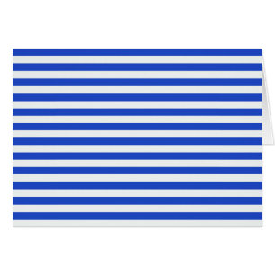 Cartão Real Blue Combination Stripes por Shirley Taylor