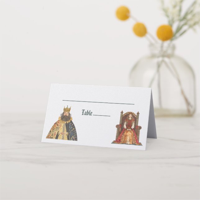 Cartão Real de Casamento Renascentista Medieval (Frente)