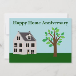 Cartão Real Estate Happy Home Anniversário Personalizado