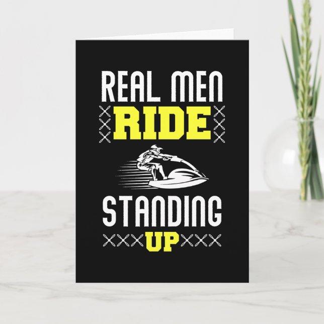 Cartão Real Man Ride Standing Up - Jet Ski (Frente)