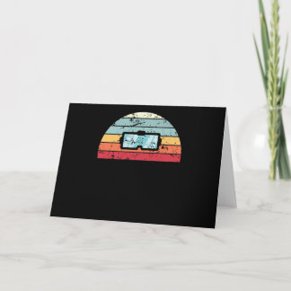 Cartão Realidade Virtual Retro pôr do sol Vintage nascer