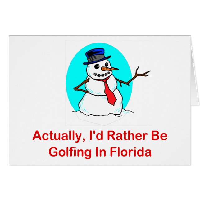 Cartão Realmente, eu preferencialmente Golfing em Florida (Frente horizontal)