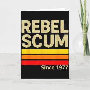 Cartão Rebel Escória Desde 1977 Clic Retro Icônico Vintag