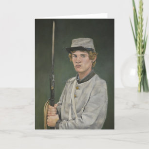 Cartão Rebel Soldier Civil War Portrait Art Greeting Card